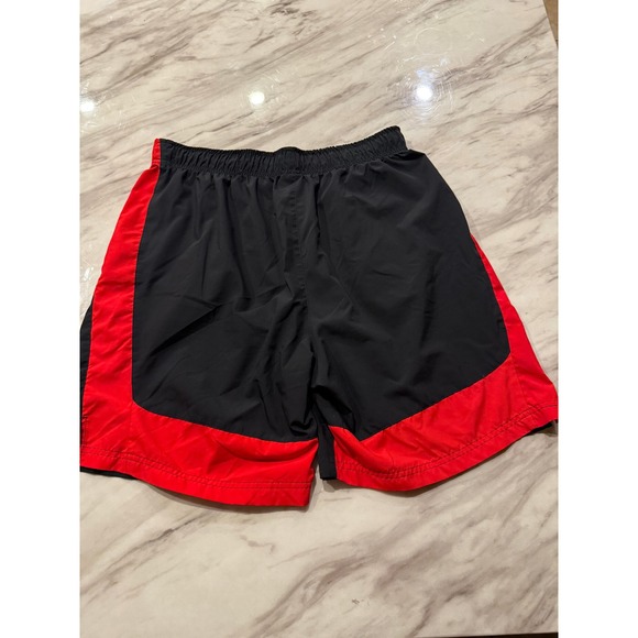 Nike Dri Fit Mens Athletic Shorts Black Red Nylon Running Gym Workout Size XL - Picture 3 of 9